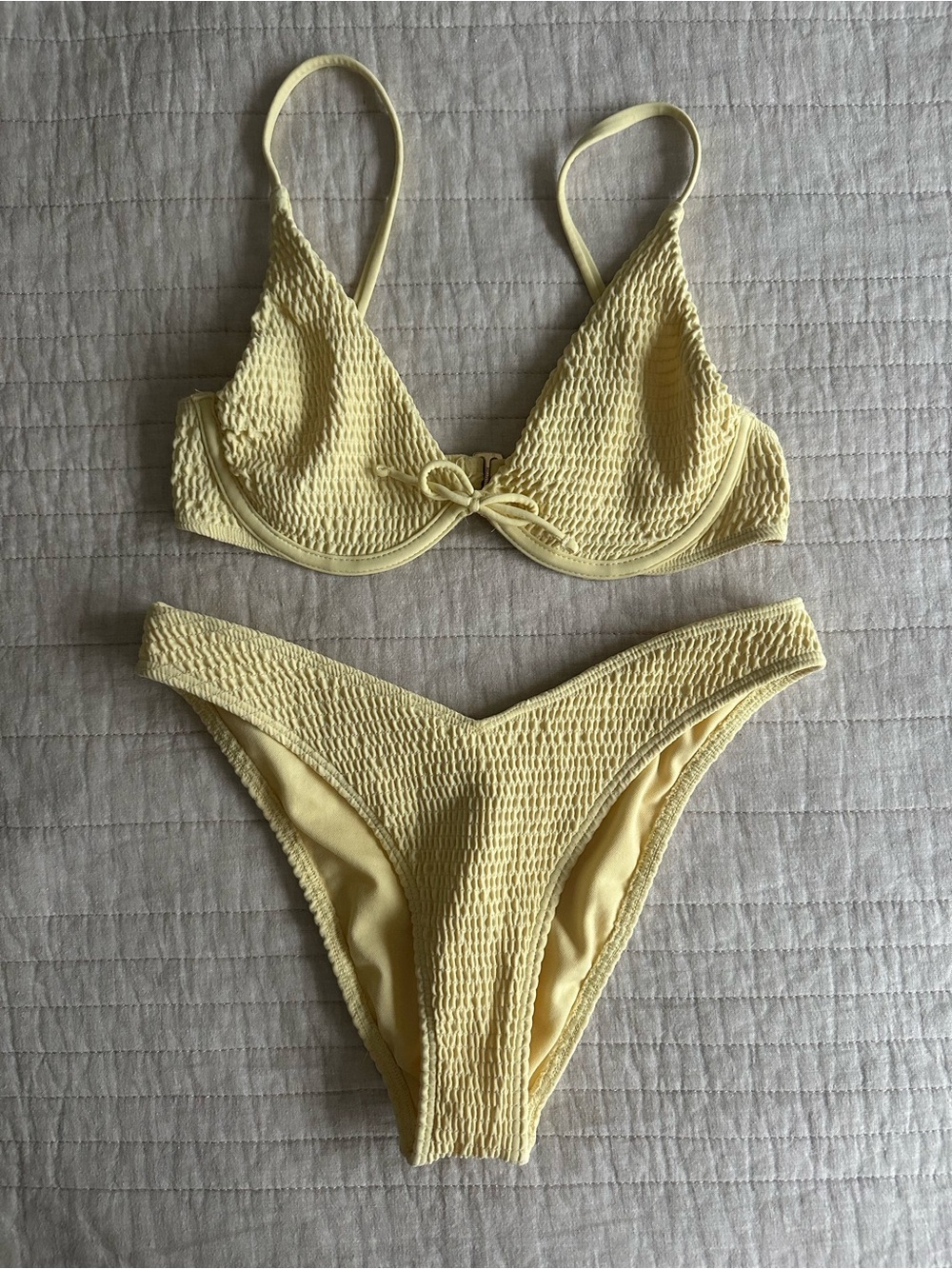 Yellow Hollister Bikini Set